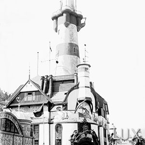 Le pavillon Allemand de la navigation en forme de phare / Paris, quai d'Orsay, exposition universelle, 1902
